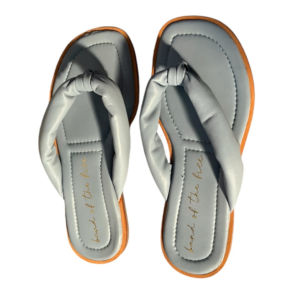 NWT Band of the Free Solana Leather Sky Blue Sandals Sz 5